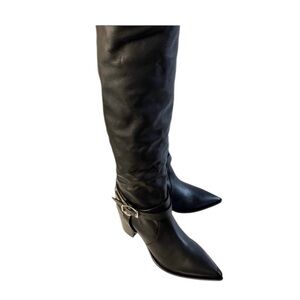 gianvito rossi Womens Luxury Black Leather Boots SZ 39 US SZ 8 *READ DESCRIPTION